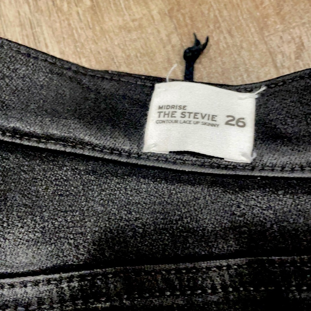 Hudson black waxed jean